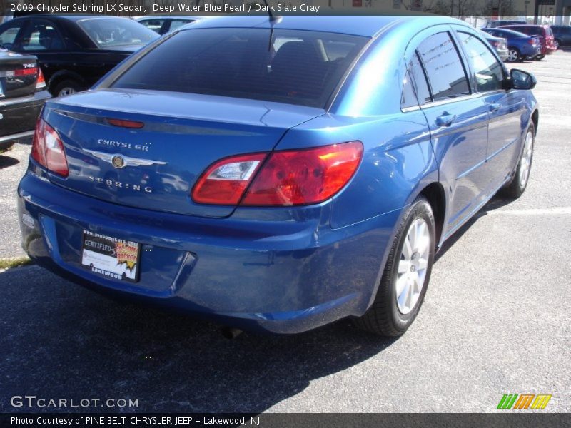 Deep Water Blue Pearl / Dark Slate Gray 2009 Chrysler Sebring LX Sedan