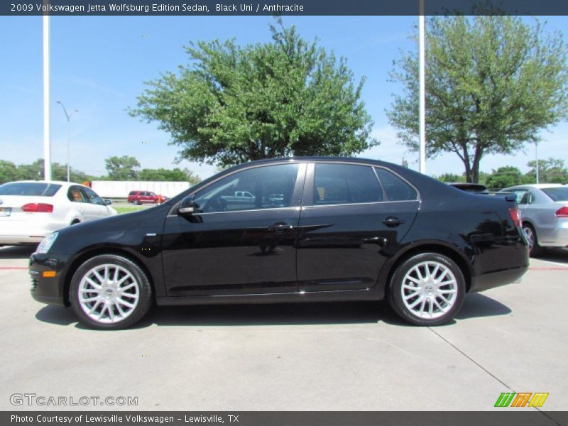 Black Uni / Anthracite 2009 Volkswagen Jetta Wolfsburg Edition Sedan
