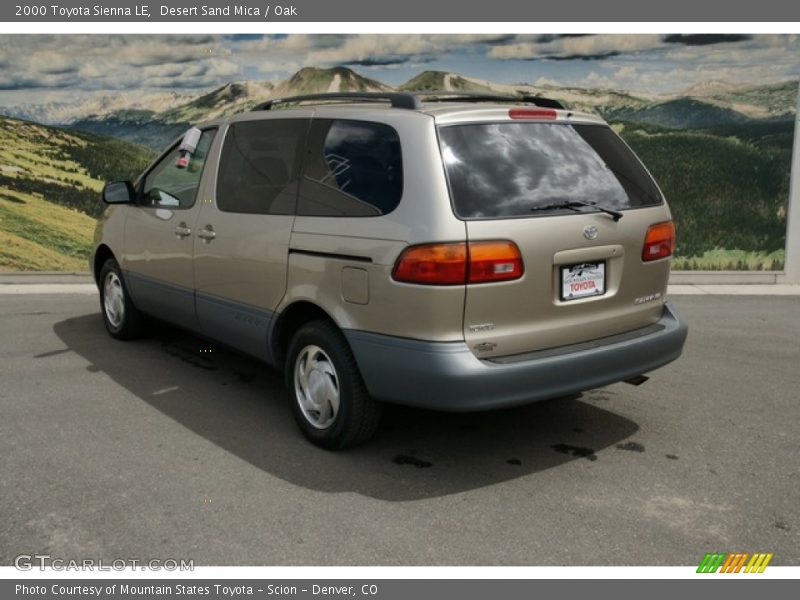 Desert Sand Mica / Oak 2000 Toyota Sienna LE