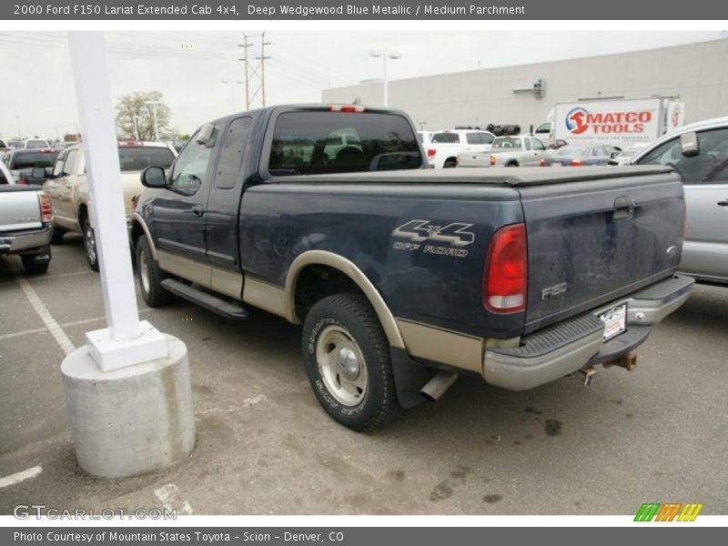 Deep Wedgewood Blue Metallic / Medium Parchment 2000 Ford F150 Lariat Extended Cab 4x4