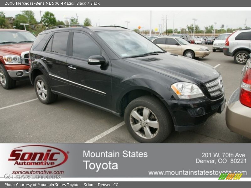 Black / Black 2006 Mercedes-Benz ML 500 4Matic
