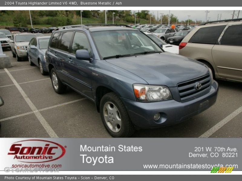 Bluestone Metallic / Ash 2004 Toyota Highlander Limited V6 4WD