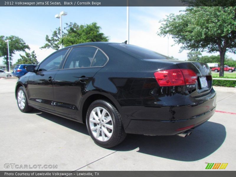 Black / Cornsilk Beige 2012 Volkswagen Jetta SE Sedan