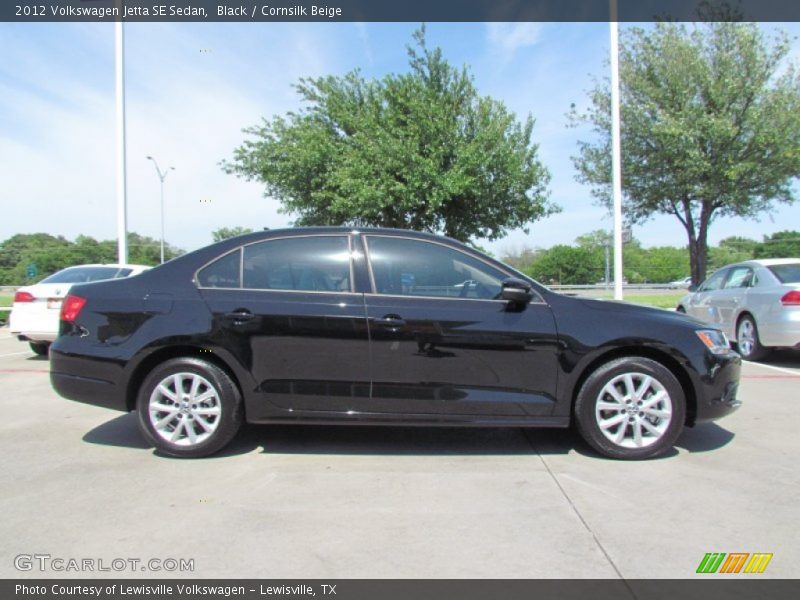 Black / Cornsilk Beige 2012 Volkswagen Jetta SE Sedan