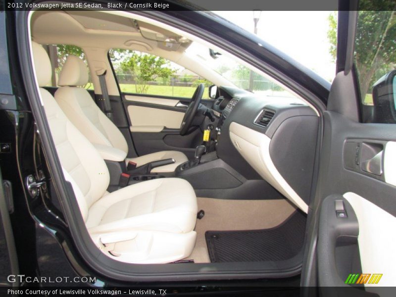 Black / Cornsilk Beige 2012 Volkswagen Jetta SE Sedan