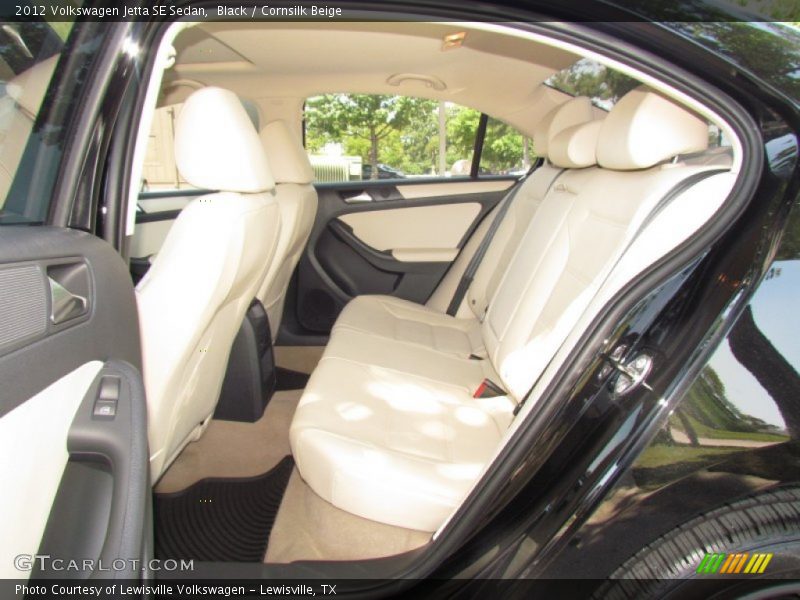 Black / Cornsilk Beige 2012 Volkswagen Jetta SE Sedan