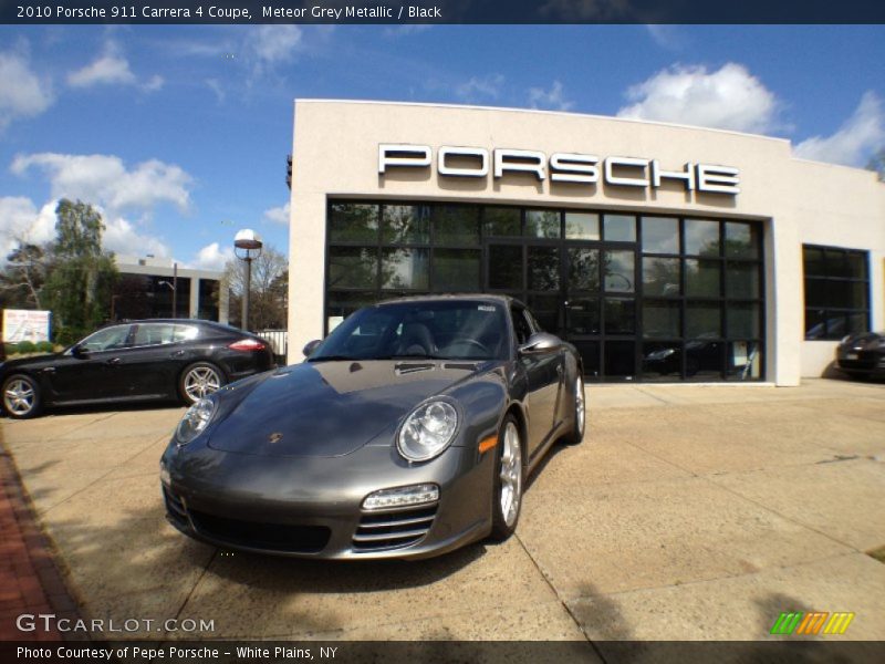 Meteor Grey Metallic / Black 2010 Porsche 911 Carrera 4 Coupe