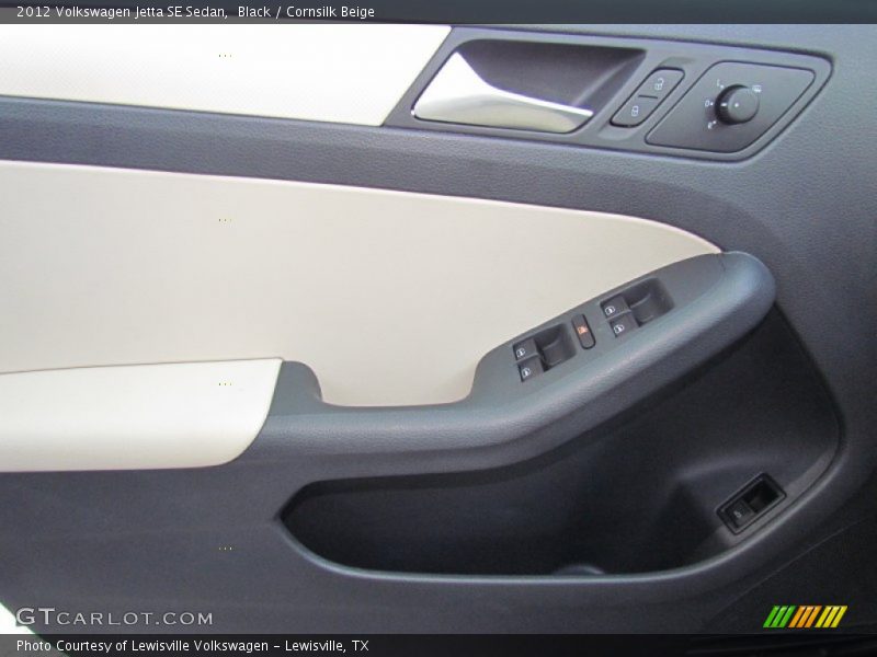 Black / Cornsilk Beige 2012 Volkswagen Jetta SE Sedan