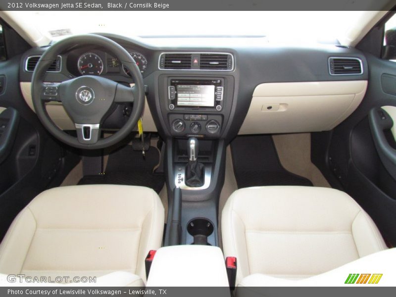 Black / Cornsilk Beige 2012 Volkswagen Jetta SE Sedan