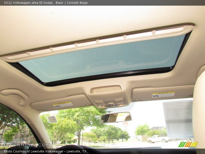 Black / Cornsilk Beige 2012 Volkswagen Jetta SE Sedan