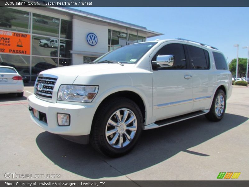Tuscan Pearl White / Wheat 2008 Infiniti QX 56