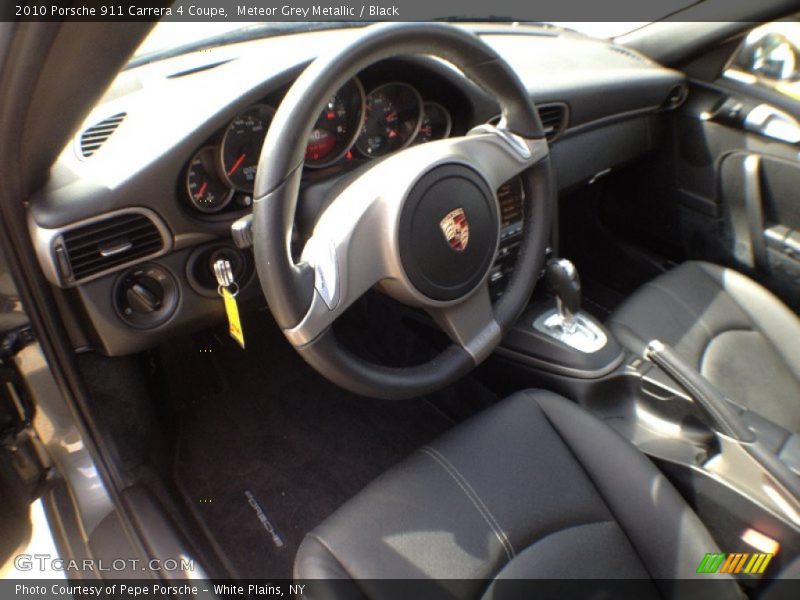 Meteor Grey Metallic / Black 2010 Porsche 911 Carrera 4 Coupe