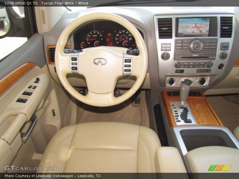 Tuscan Pearl White / Wheat 2008 Infiniti QX 56