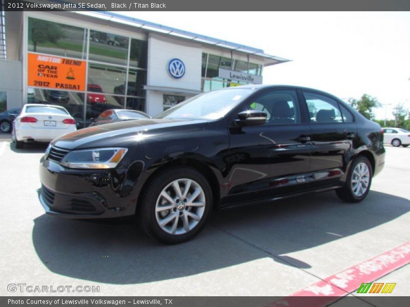 Black / Titan Black 2012 Volkswagen Jetta SE Sedan