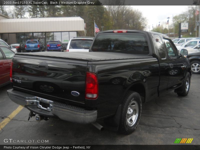 Black / Medium Graphite Grey 2003 Ford F150 XL SuperCab