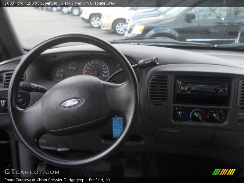 Black / Medium Graphite Grey 2003 Ford F150 XL SuperCab