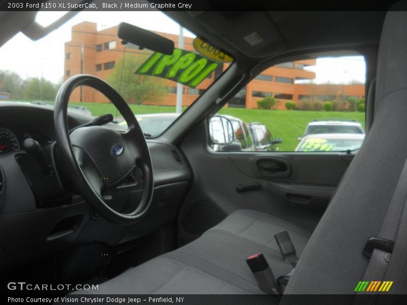 Black / Medium Graphite Grey 2003 Ford F150 XL SuperCab