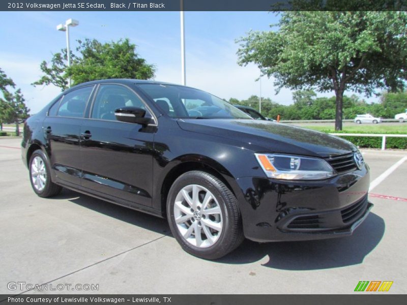 Black / Titan Black 2012 Volkswagen Jetta SE Sedan