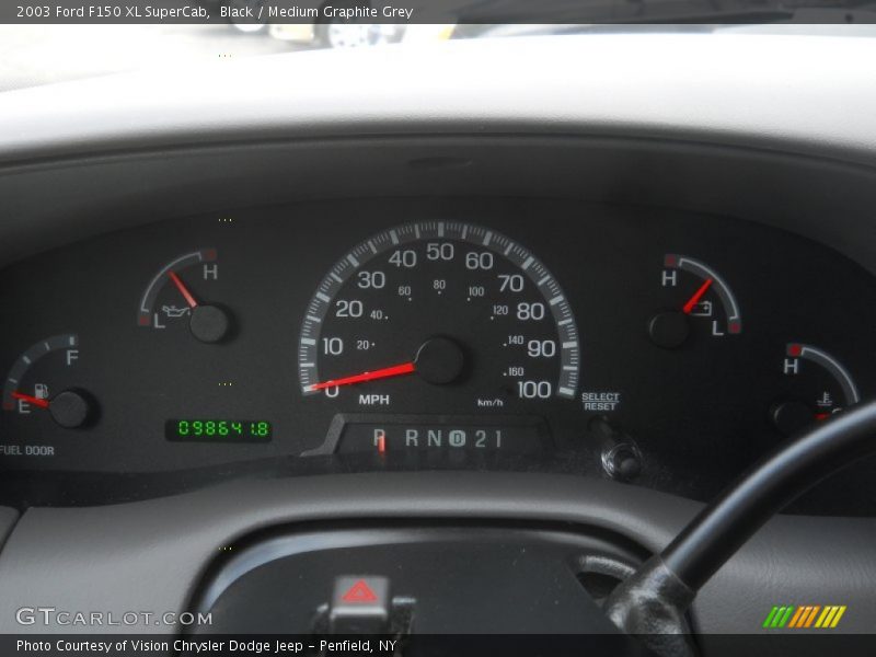 Black / Medium Graphite Grey 2003 Ford F150 XL SuperCab