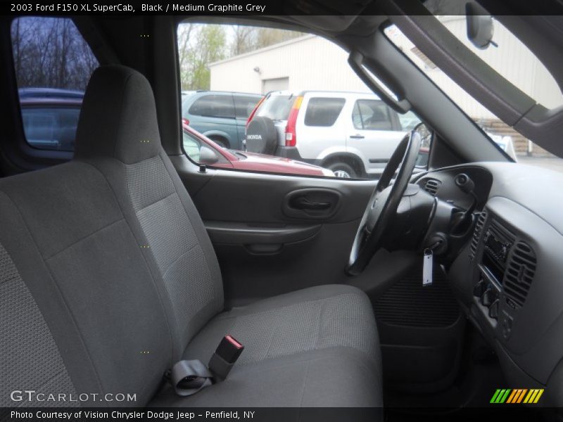 Black / Medium Graphite Grey 2003 Ford F150 XL SuperCab
