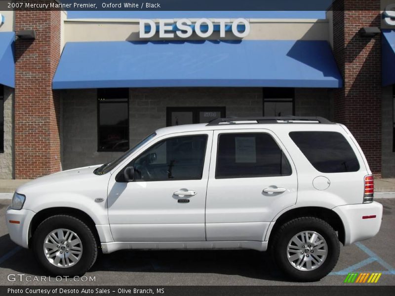 Oxford White / Black 2007 Mercury Mariner Premier