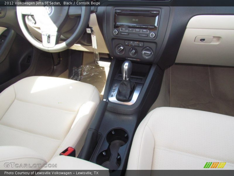 Black / Cornsilk Beige 2012 Volkswagen Jetta SE Sedan