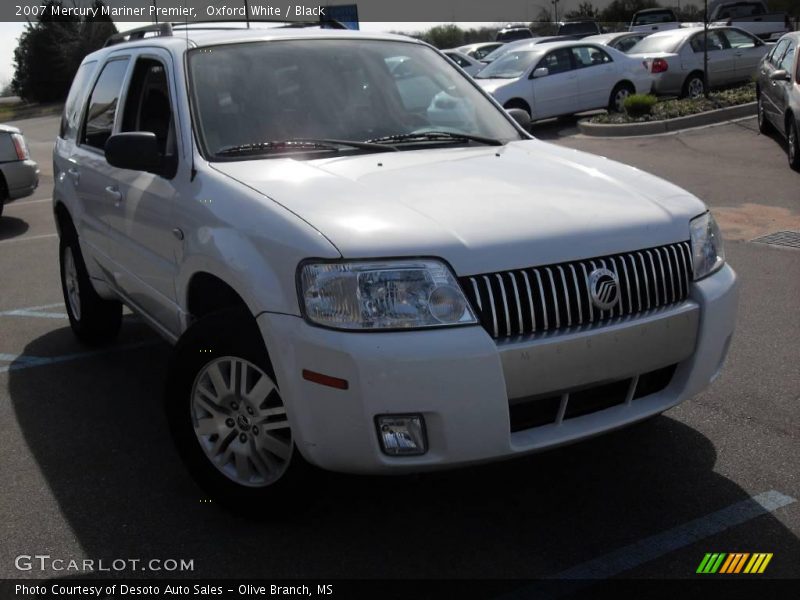 Oxford White / Black 2007 Mercury Mariner Premier