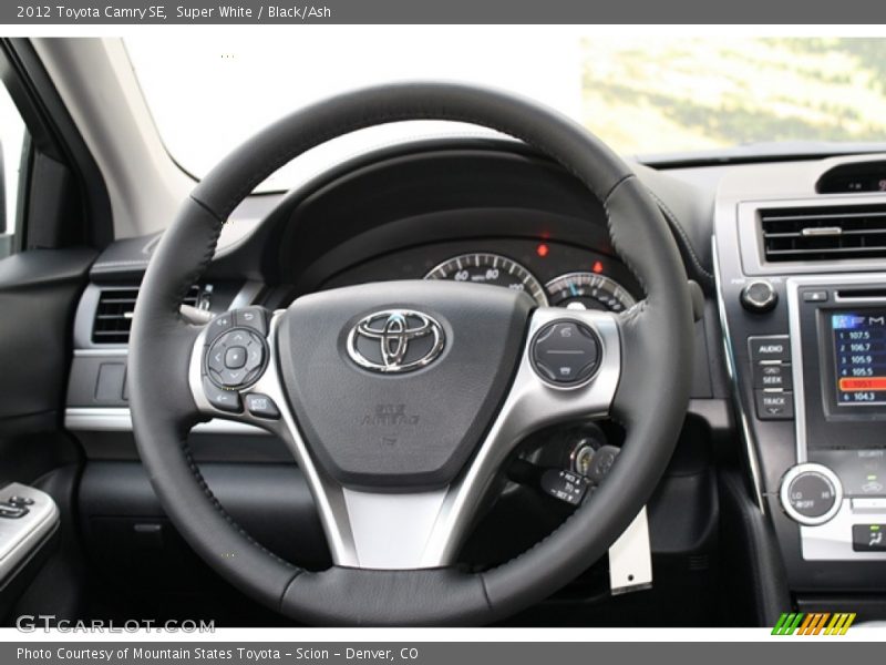 Super White / Black/Ash 2012 Toyota Camry SE