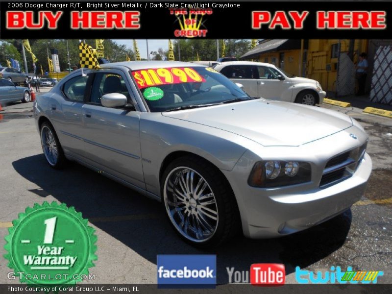 Bright Silver Metallic / Dark Slate Gray/Light Graystone 2006 Dodge Charger R/T