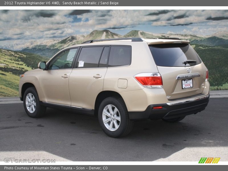 Sandy Beach Metallic / Sand Beige 2012 Toyota Highlander V6 4WD