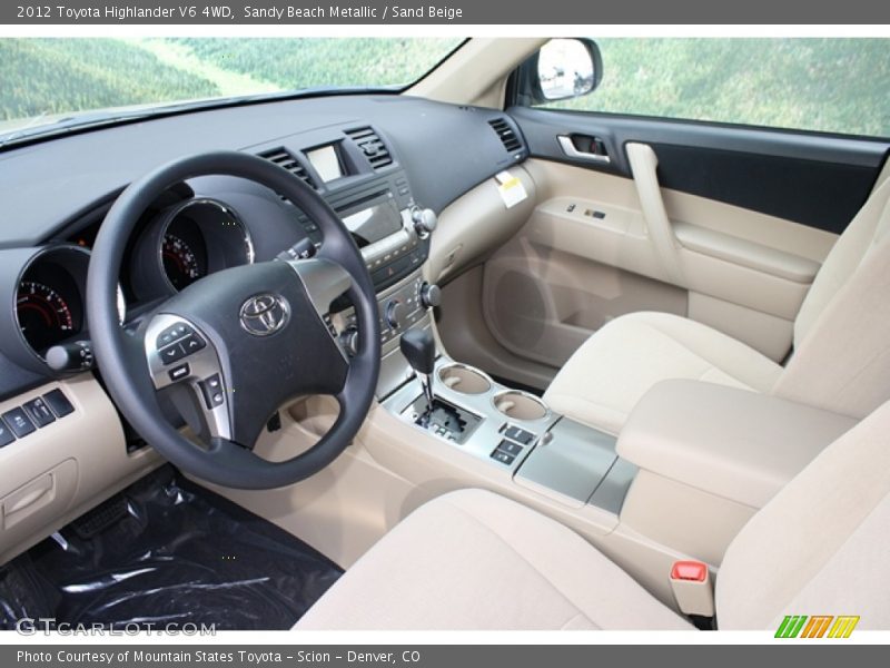 Sandy Beach Metallic / Sand Beige 2012 Toyota Highlander V6 4WD