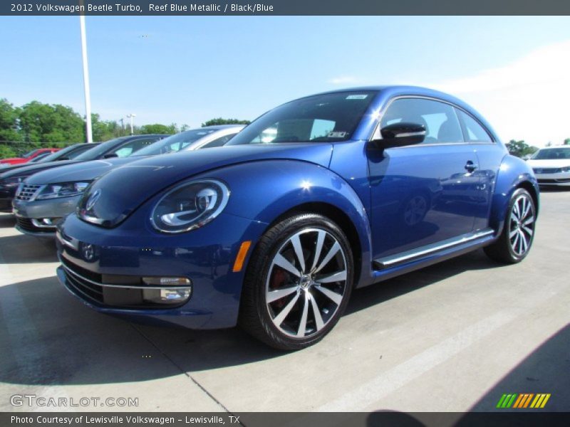 Reef Blue Metallic / Black/Blue 2012 Volkswagen Beetle Turbo