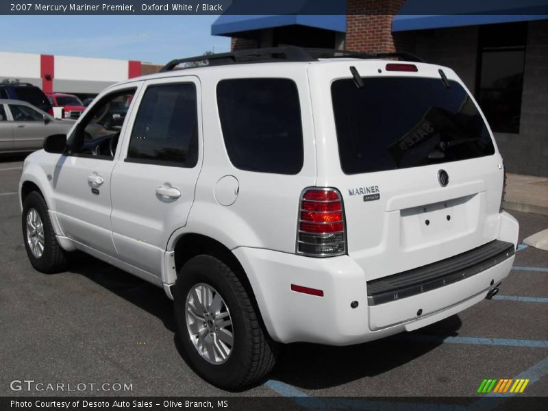 Oxford White / Black 2007 Mercury Mariner Premier