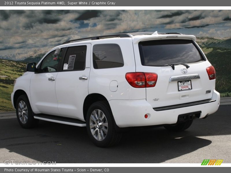Super White / Graphite Gray 2012 Toyota Sequoia Platinum 4WD
