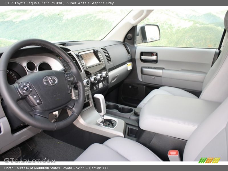 Super White / Graphite Gray 2012 Toyota Sequoia Platinum 4WD