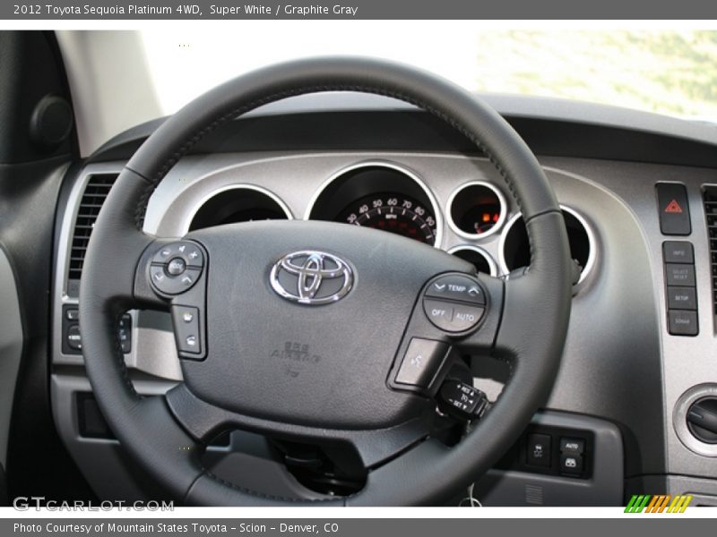 Super White / Graphite Gray 2012 Toyota Sequoia Platinum 4WD
