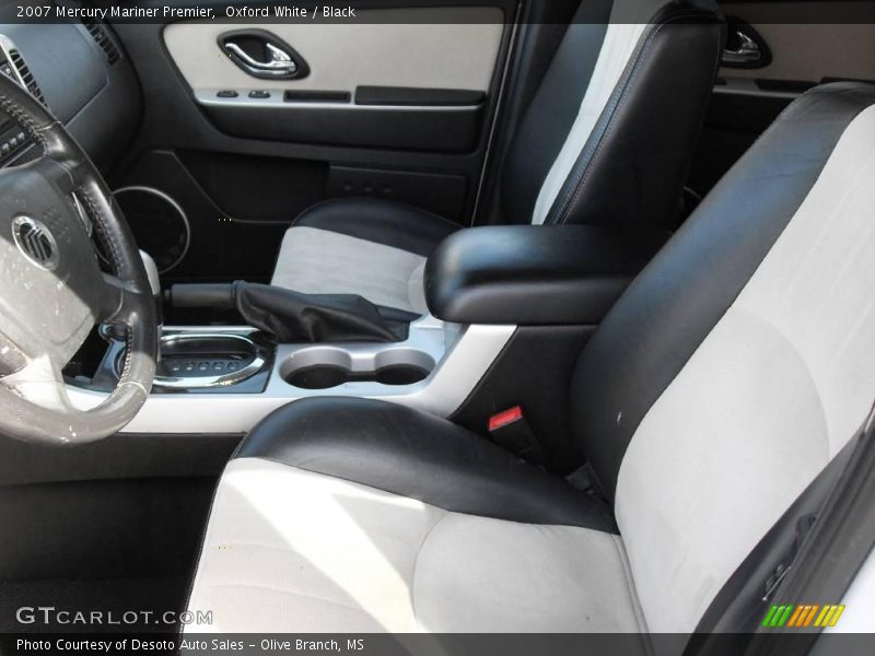 Oxford White / Black 2007 Mercury Mariner Premier