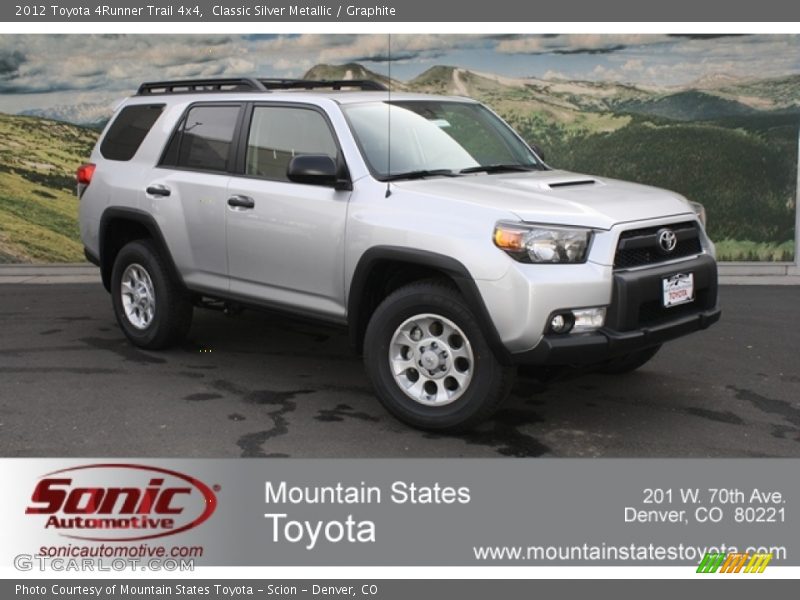 Classic Silver Metallic / Graphite 2012 Toyota 4Runner Trail 4x4