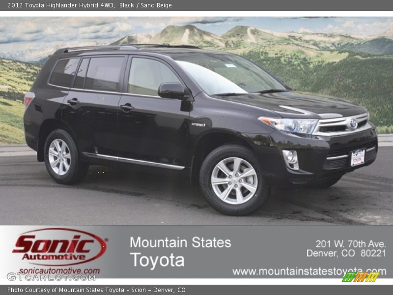 Black / Sand Beige 2012 Toyota Highlander Hybrid 4WD