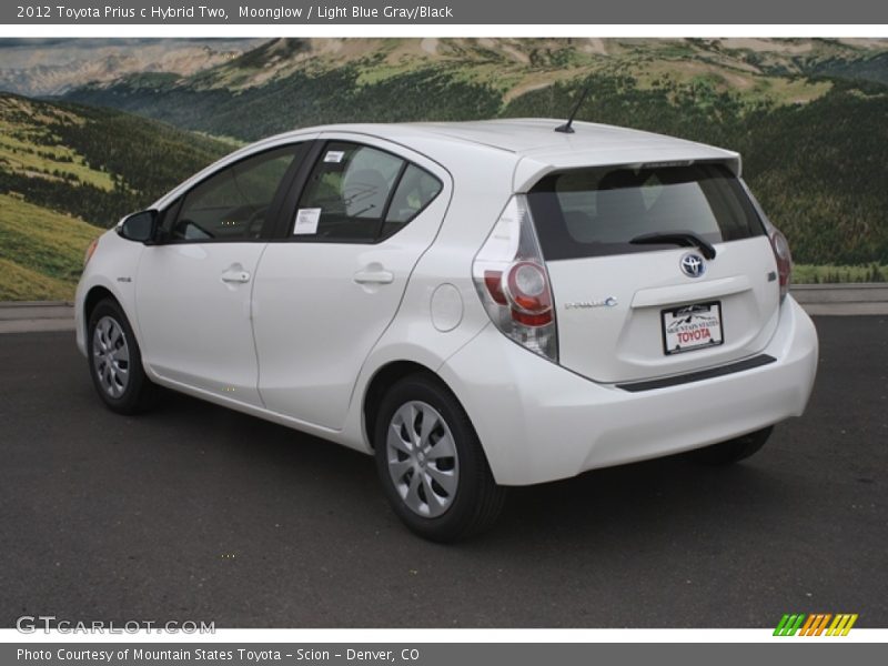 Moonglow / Light Blue Gray/Black 2012 Toyota Prius c Hybrid Two