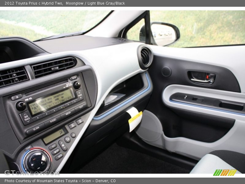 Moonglow / Light Blue Gray/Black 2012 Toyota Prius c Hybrid Two
