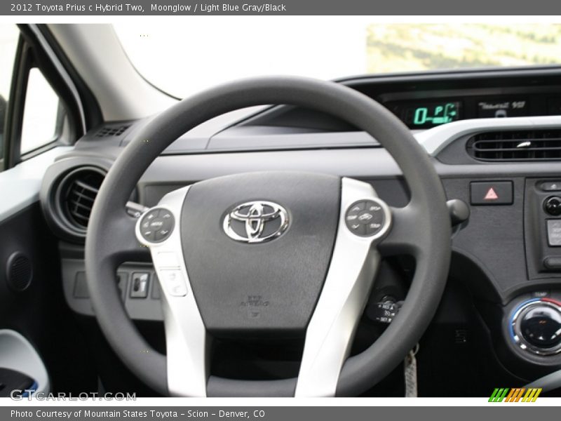 Moonglow / Light Blue Gray/Black 2012 Toyota Prius c Hybrid Two