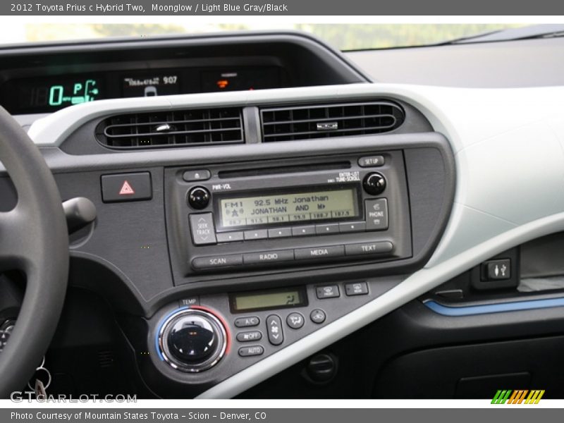 Controls of 2012 Prius c Hybrid Two