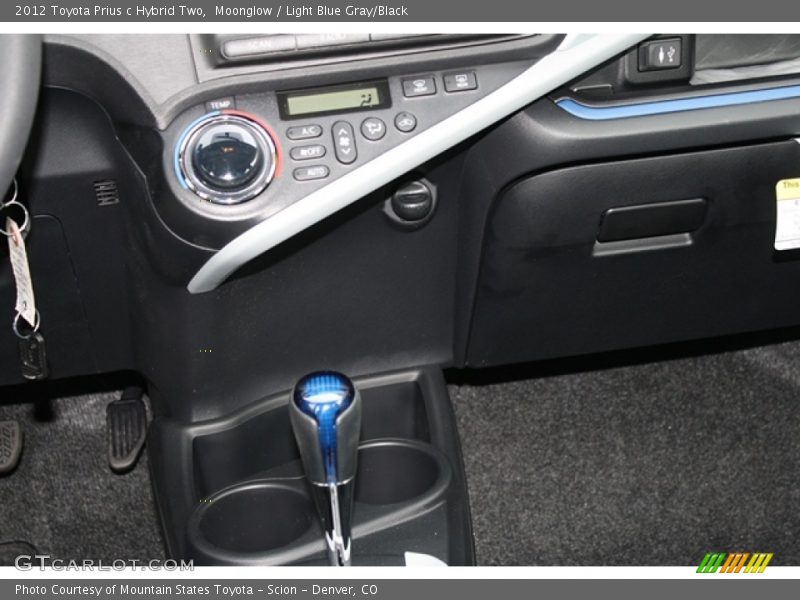 Moonglow / Light Blue Gray/Black 2012 Toyota Prius c Hybrid Two