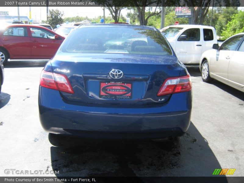 Blue Ribbon Metallic / Ash 2007 Toyota Camry LE