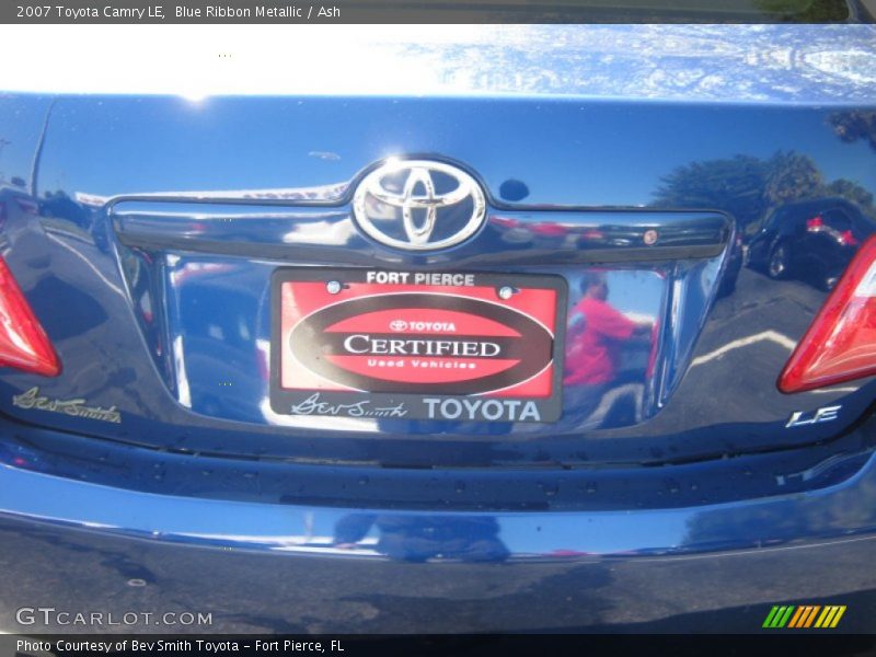 Blue Ribbon Metallic / Ash 2007 Toyota Camry LE