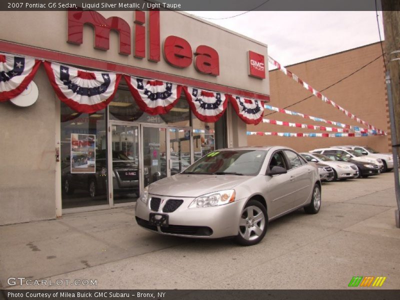 Liquid Silver Metallic / Light Taupe 2007 Pontiac G6 Sedan