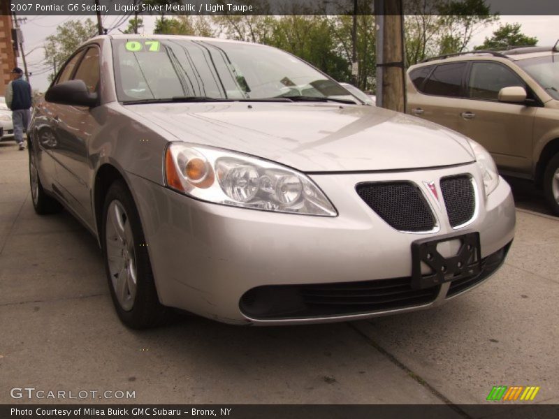 Liquid Silver Metallic / Light Taupe 2007 Pontiac G6 Sedan