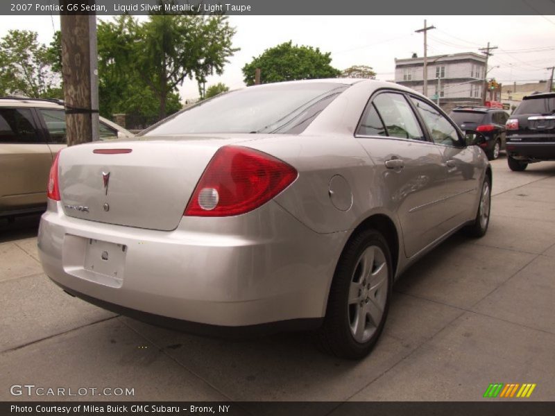 Liquid Silver Metallic / Light Taupe 2007 Pontiac G6 Sedan