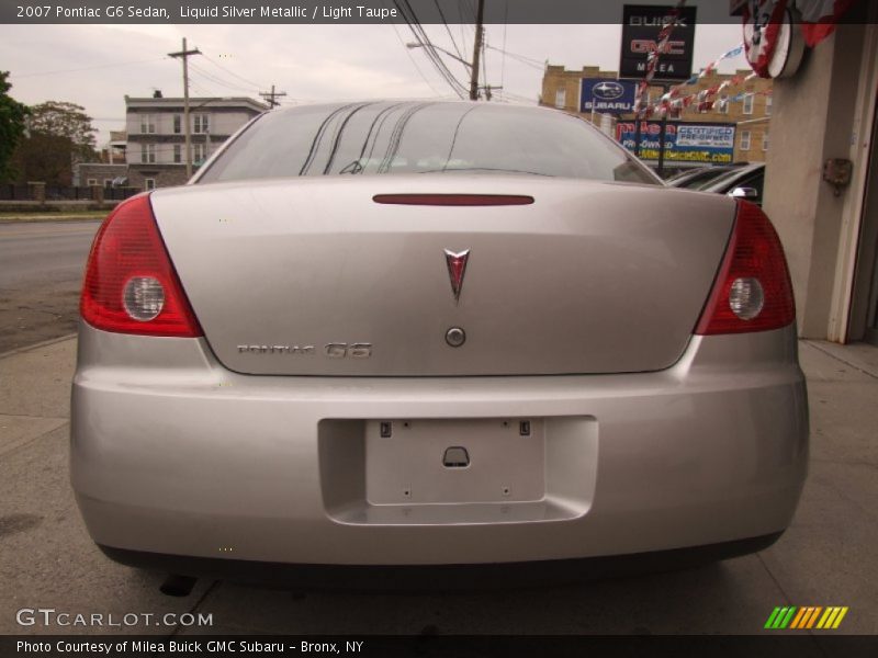 Liquid Silver Metallic / Light Taupe 2007 Pontiac G6 Sedan